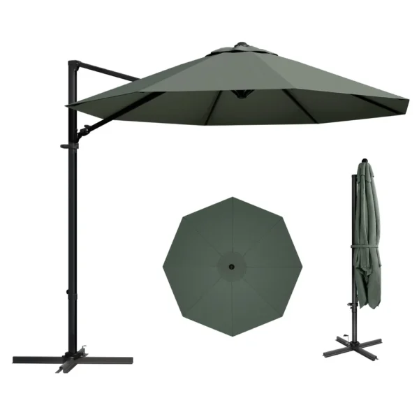 product-10ft-cantilever-umbrella-light-gray-main-img Patiowell 10ft Cantilever Patio Umbrella with Rotation & Tilt, Light Gray
